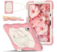 FONREST Custodia robusta per Lenovo Tab M11/idea Tab 11''/Xiaoxin Pad 11 2025 con cavalletto girevole impugnatura a mano custodia rigida antiurto con tracolla TB-330FU/336FU/335FC (oro rosa)