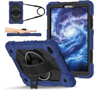 FONREST Custodia robusta per Lenovo Tab One/per Lenovo Tab K9 da 8,7", con cavalletto girevole, impugnatura rigida, ibrida, antiurto, con tracolla TB305XU/TB305FU, colore: blu navy e nero