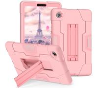 FONREST Custodia robusta per Lenovo Tab One/per Lenovo Tab K9 da 8,7", con cavalletto, in policarbonato ibrido resistente + silicone antiurto, robusta, adatta ai bambini, TB305XU/TB305FU (oro rosa)