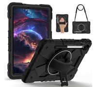 FONREST Custodia robusta per Samsung Galaxy Tab S10 Lite 10.9 pollici 2025 SM-X400/X406B con [S Pen Holder] Cavalletto girevole Impugnatura a mano Custodia rigida antiurto Armatura Cover w/Tracolla