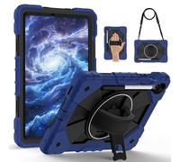 FONREST Custodia robusta per Samsung Galaxy Tab S10 Lite 10.9 pollici 2025 SM-X400/X406B con supporto per penna a S, cavalletto girevole, impugnatura rigida antiurto armatura cover w/tracolla (blu