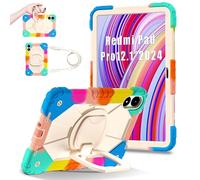 FONREST Custodia robusta portatile per Xiaomi Poco Pad/Redmi Pad Pro 12,1 '' 2024 con cavalletto girevole/anello per appendere maniglia di sollevamento cordino ibrida resistente antiurto copertura