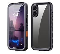 FONREST Custodia trasparente impermeabile per iPhone 17, compatibile con Magsafe, IP68, sigillatura completa, sottile, antiurto, antipolvere, neve, subacquea, con pulsante scorrevole per il controllo