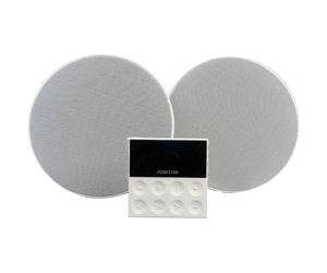 Fonstar KS-WALL Kit amplificatore da parete e 2 altoparlanti da soffitto Bluetooth/USB/FM/AUX