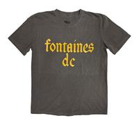 Fontaines D.C. Gothic Logo Stone Wash autorizzato Uomo maglietta