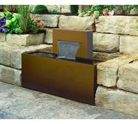 Fontana a Cascata da Giardino 100x45xH90 cm in Metallo con Pompa Corten