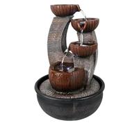 Fontana a cascata for relax interno a 5 livelli da tavolo Rock Falls con luci a LED