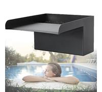 Fontana a cascata in acciaio inox per piscine e laghetti, abbellisce le pareti dell'acqua con un elegante design a troppopieno