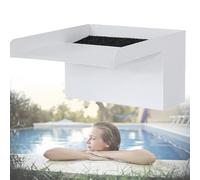 Fontana a cascata in acciaio inox per piscine e laghetti, abbellisce le pareti dell'acqua con un elegante design a troppopieno