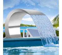 Fontana A Cascata in Acciaio Inox per Piscine, Laghetti E Giardini - Elemento Dacqua per Esterni, Irrigatore per Piscina, Decorazione Paesaggistica, Design Resistente Ed Elegante