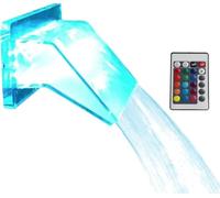 Fontana a Cascata LED in Acrilico con Telecomando, Fontana da Esterno Resistente per Piscine Fuori Terra e Laghetti da Giardino, Opzioni di Dimensioni Multiple per Decorazione Patio e Cortile