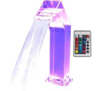 Fontana a Cascata LED in Acrilico con Telecomando, Fontana da Esterno Resistente per Piscine Fuori Terra e Laghetti da Giardino, Opzioni di Dimensioni Multiple per Decorazione Patio e Cortile