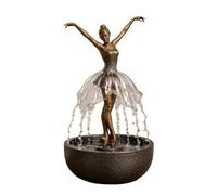 Fontana a Cascata Silenziosa Decorazione, 21cm 21cm 28cm, 芭蕾舞女A