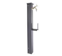 Fontana a colonna da muro Sparta con rubinetto in ottone e porta tubo