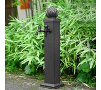 Fontana a colonna d'acqua in acciaio inox 304 per esterni, con rubinetto antigelo e base stabile, perfetta per giardini, terrazze e cortili
