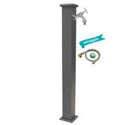 FONDERIA BONGIOVANNI | Fontana a Colonna | Modello Olimpia | per Casa Giardino | con Impianto Idrico | con Rubinetto Ottone Cromato | Fontana Colonna da Giardino Esterno | Fontana da giardino esterno