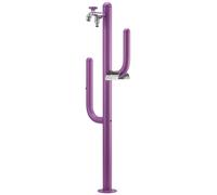 Fontana a Colonna Rubinetto Doppio in Ottone e Porta Tubo Arizona Belfer 42/ARZ Viola