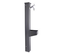 Fontana a colonna Sparta con vasca e rubinetto in ottone