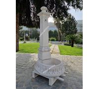 FONTANA A COLONNINA COLONNA DA GIARDINO PER ESTERNO IN CEMENTO MARMO ALT 126 CM