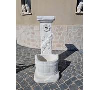 FONTANA A COLONNINA COLONNA DA GIARDINO PER ESTERNO IN CEMENTO MARMO ALT 86 CM