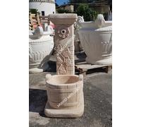 FONTANA A COLONNINA COLONNA DA GIARDINO PER ESTERNO IN CEMENTO MARMO ALT 86 CM