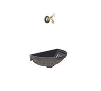 Fontana a muro casa esterno Versilia con rubinetto in ottone finitura a scelta