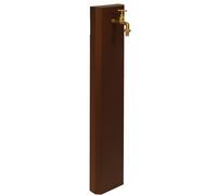 Fontana a Muro da Giardino Con Rubinetto 18x6x100 cm In Acciaio Effetto Corten