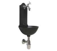 Fontana a Muro Malaga Colore ghisa con Rubinetto 303 e Sifone in Ottone casa