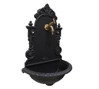 Fontana a muro Pamplona colore ghisa rubinetto ottone per casa e giardino