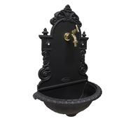 Fontana a muro Pamplona colore ghisa rubinetto ottone per casa e giardino