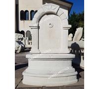 FONTANA A MURO PARETE CON VASCA LAVANDINO DA GIARDINO PER ESTERNO CEMENTO H 120