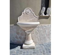FONTANA A MURO PARETE LAVANDINO CON COLONNA DA GIARDINO PER ESTERNO CEMENTO H128