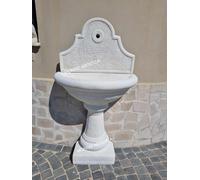FONTANA A MURO PARETE LAVANDINO CON COLONNINA DA GIARDINO PER ESTERNO IN CEMENTO