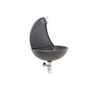 Fontana a muro parete Palmira giardino casa con rubinetto e sifone in ottone