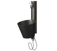 Fontana a Parete da Giardino con doppio Rubinetto Belfer 42/PRS Antracite