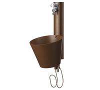 Fontana a Parete da Giardino con doppio Rubinetto Belfer 42/PRS Ruggine