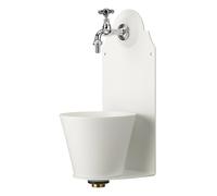 Fontana a Parete da Giardino con Rubinetto Belfer 42/PR Bianca