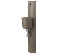 Fontana a Parete da Giardino con Rubinetto e Secchio Belfer 42/PRT Tortora