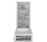 Fontana A Parete Moderna In Cemento Effetto Pietra Adige 40x40x92 Grigio Kam