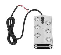 Fontana ad ultrasuoni, nebulizzatore, 6 teste in acciaio inox, cavo da 1,5 m, nebulizzatore silenzioso DC45-48 V, IP67, impermeabile, durevole per giardino e paesaggio