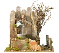 Fontana ambientata con albero e pompa ad acqua 20x14x18 cm