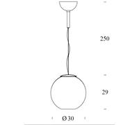Fontana Arte Globo di Luce lampada a sospensione - design Roberto Menghi 1968