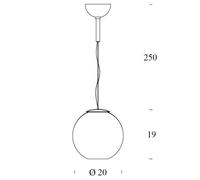 Fontana Arte Globo di Luce lampada a sospensione - design Roberto Menghi 1968