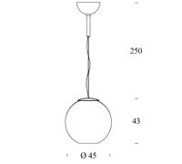 Fontana Arte Globo di Luce lampada a sospensione - design Roberto Menghi 1968