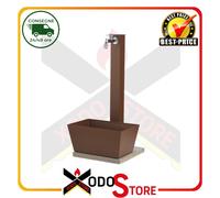 Belfer 42QVR Fontana Giardino con Vaschetta Base in Cemento Rubinetto in Ottone