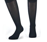 Fontana Calze, 12 paia di calze LUNGHE in puro cotone Filo di Scozia elasticizzate, confortevoli e rinforzate su punta e tallone. Prodotto Italiano. BLU - TG 10,5/11(38/41,5)