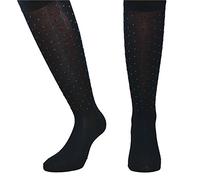 Fontana Calze, 12 paia di calze lunghe in puro cotone Filo di Scozia elasticizzate, confortevoli e rinforzate su punta e tallone. Prodotto Italiano. Fantasia a pois - TG 10,5/11(38/41,5)