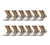Fontana Calze, 12 paia di calzini invisibili salvapiede sanitari in cotone Filo di Scozia elasticizzato. BIANCO tg 39/42