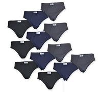Fontana Calze, 12 Slip Uomo in Cotone Taglia 50/52, (Blu, Grigio e Nero)