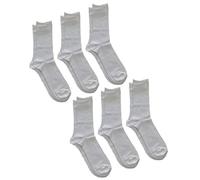 Fontana Calze - 6 PAIA calze UOMO DONNA cotone filo di scozia senza elastico, taglio laser per Diabetici (IT, Numero, 38, 40, Regular, Regular, Bianco)